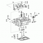 ATV 700 Diesel Cylinder head, valve train, and related assembly