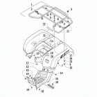 ATV 700 XT Задний багажник ,крыло и подножки