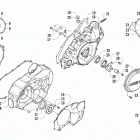 ATV 550 LTD Clutch  /  v-belt  /  magneto cover assembly