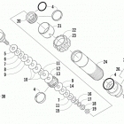 M 6000 SP Задняя  подвеска, передний амортизатор