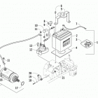 Wildcat X LTD Battery and starter motor assembly