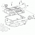 ATV 700 Diesel Rocker arm cover and breather system assemblies