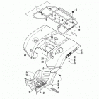 ATV 500 XT Rear rack, body panel, and footwell assemblies (4cush  /...