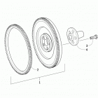 ATV 700 Diesel Flywheel and crown gear assembly