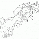 ATV 300 Rear body and taillight assembly
