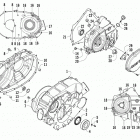 TRV 400 Clutch  /  v-belt  /  magneto cover assembly
