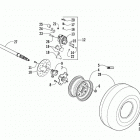 ATV 300 Задние колеса,ось и тормоза
