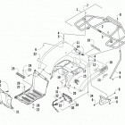 ATV 400 CR Заднее крыло ,багажник и фонари