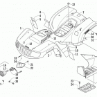 ATV 90 Body panel and headlight assembly