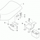ATV 150 Seat, battery, and tool kit assemblies