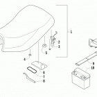 ATV 300 Seat, battery, and tool kit assemblies