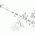 90 DVX Rear axle and brake assembly