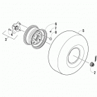 ATV 300 DVX Rear wheel assembly