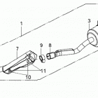DS 250 NA, EUR & INT 01- exhaust system eur