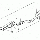 DS 250 NA, EUR & INT 01- exhaust system int