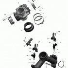 Outlander MAX 1000EFI LTD Коллектор воздухозаборника и корпус дросселя