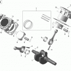 Outlander MAX 1000EFI LTD Коленвал,поршень и цилиндр