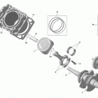 Outlander Max 400 EFI, STD, XT Коленвал и поршни