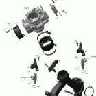 Outlander MAX 650EFI STD, DPS & XT Коллектор воздухозаборника и корпус дросселя