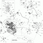 Outlander MAX 500EFI STD, DPS & XT Двигатель и крепление