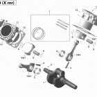 Outlander 1000EFI XMR Коленвал,поршень и цилиндр