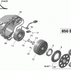 Outlander MAX 650EFI STD, DPS & XT 03- magneto and electric starter outlander max