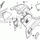 TRX500FE1 Side cover@tank cover
