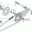 TRX450ER Rear axle@drive chain