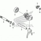 SXS700M2 Вал и вилки  коробки передач