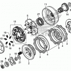 TRX500FE1 Сцепление