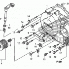TRX400X Крышка картера правая
