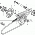 TRX400X Задняя  ведущяя ось и  цепь