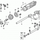 TRX420FA Вал и вилки  коробки передач