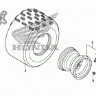TRX450ER Заднее колесо