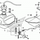 TRX250TE Топливный бак