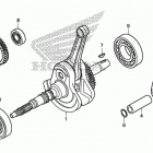 TRX500FA Коленчатый вал и поршни