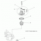 A17SUH57N5 SPORTSMAN 570 EFI UTE Engine, thermostat and cover