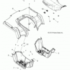 SPORTSMAN 570 FOREST - A14MH57FA/FJ Заднее крыло, сидение и подножки