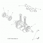 A13MH76FF SPORTSMAN FOREST 800 Engine, crankshaft and balance shaft