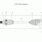 A13ZN55TA SPORTSMAN XP 550 HD Drive train, drive shaft, front