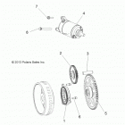 SPORTSMAN TOURING 570 EFI - A14DH57AA/AJ Engine, starter drive