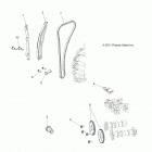 A17SEA57A1/7/9/L7/L8/E57A1/7/9/F57A4 SPORTSMAN 570 EFI Engine, cam chain and sprocket