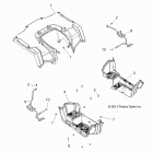 SPORTSMAN TOURING 570 EFI - A14DH57AA/AJ Body, rear cab and footwells