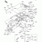 Mule 610 4x4 (KAF400-A8F) Детали рамы (зад.)