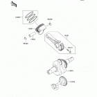Mule 600 (KAF400-B8F) Коленвал и поршни