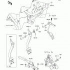 Mule 610 4x4 (KAF400-A8F) Педаль и рычаг тормоза