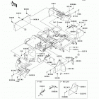 Mule 600 (KAF400-B8F) Детали рамы (зад.)