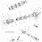 A13ZN5EAD/K/L/T SPORTSMAN 550 EPS Drive train, front gearcase internals