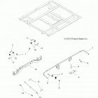 A13CF76FF SPORTSMAN FOREST 800 6X6 Body, dump box lever and shock mounting