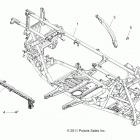 A13ZN5EAD/K/L/T SPORTSMAN 550 EPS Chassis, main frame